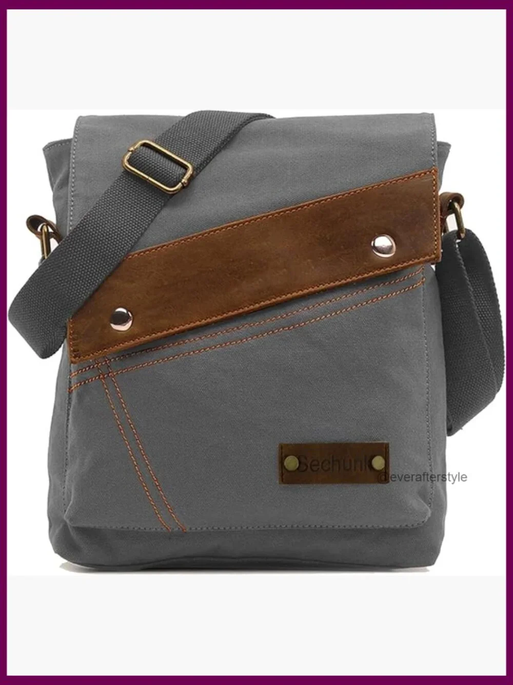Canvas Messenger Bag Crossbody Shoulder Bag Daypack for Work Travel